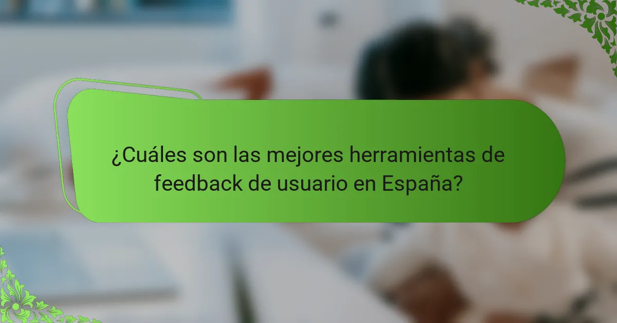 ¿Cuáles son las mejores herramientas de feedback de usuario en España?
