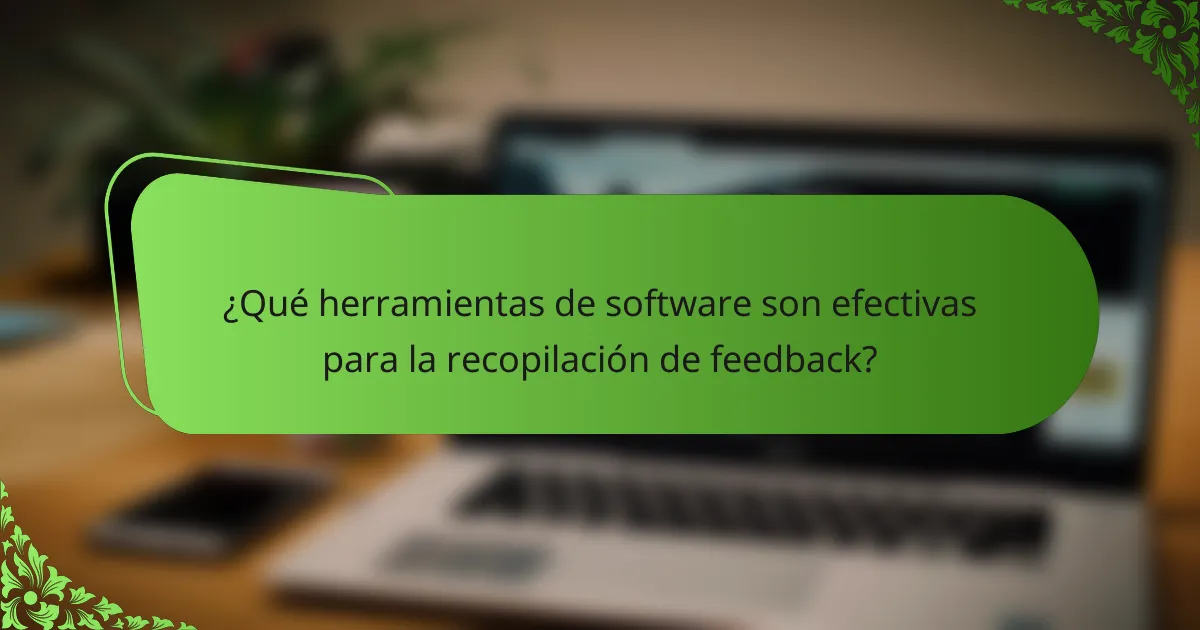 ¿Qué herramientas de software son efectivas para la recopilación de feedback?